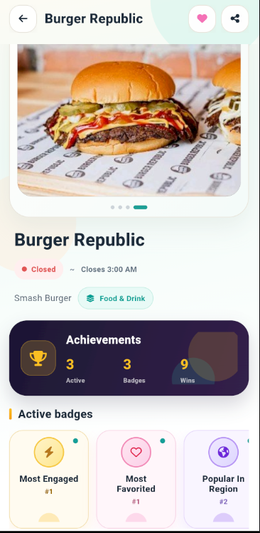 Burger Republic detay ekranı bölüm 1